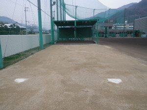 野球場、内野、簡易整備、黒土混合土、ベース、ポイントマーク